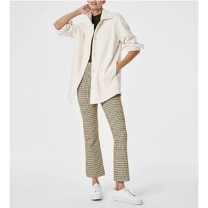 NWT SPANX Luxe Fleece Shirt Jacket in Ecru (cream)